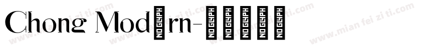 Chong Modern字体转换